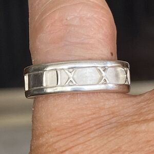 Tiffany & Co. Atlas Ring 925 Sterling Silver
